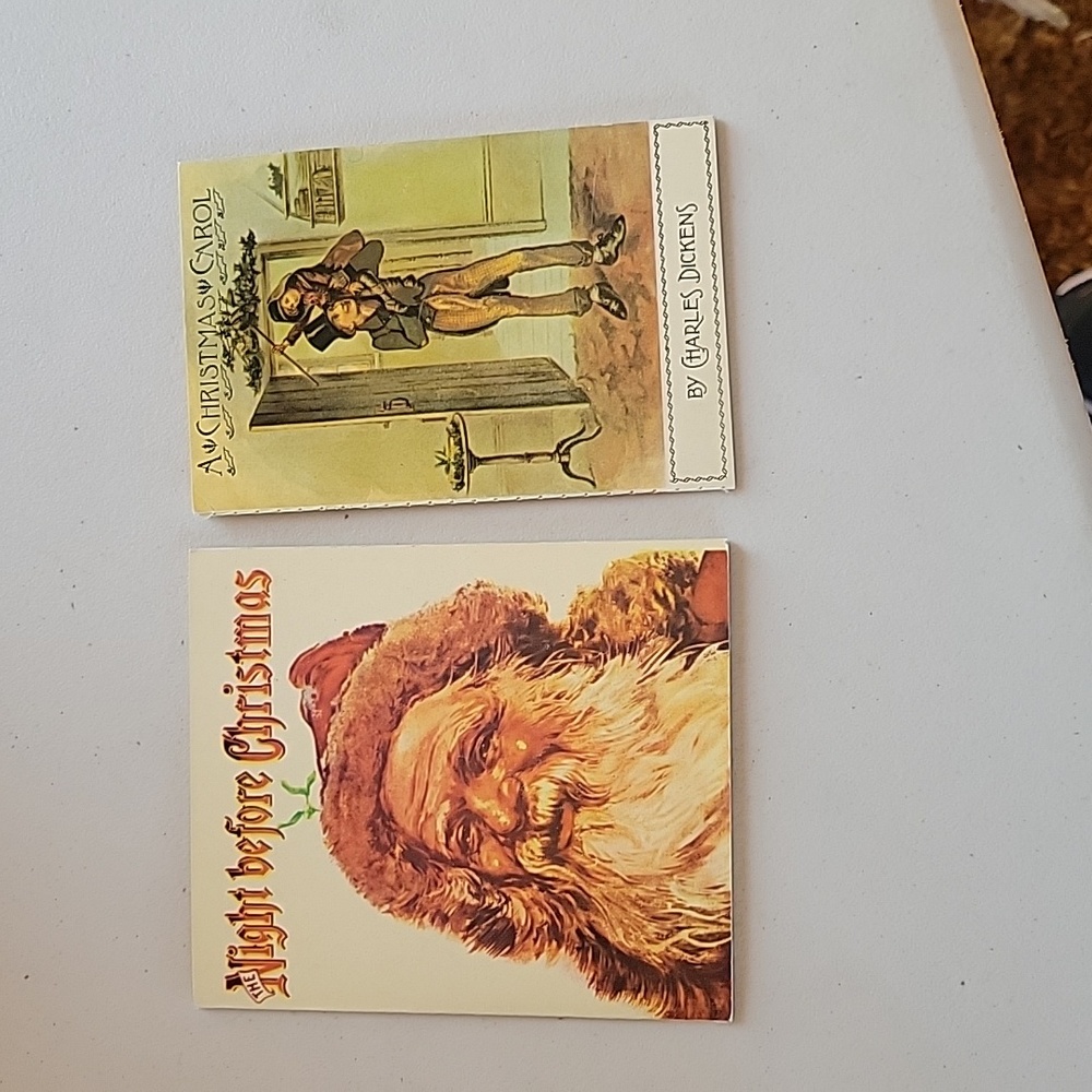 Two Vintage Christmas Miniature Books